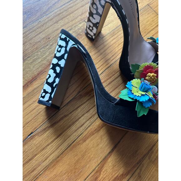 Betsey Johnson Milana Floral Platform Dress Sandals – Black Multi, Size 8.5 - Picture 3 of 8